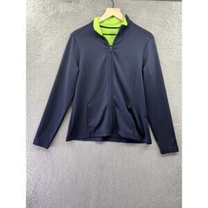 EP Pro Jacket Medium Full Zip Stretch Pocket Blue Green Active Golf Performance